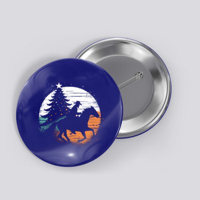 Christmas Cow Vintage Christmas Tree Cow Lover Cute Gift Button