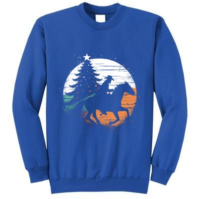 Christmas Cow Vintage Christmas Tree Cow Lover Cute Gift Tall Sweatshirt