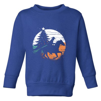 Christmas Cow Vintage Christmas Tree Cow Lover Cute Gift Toddler Sweatshirt