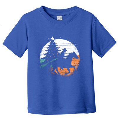 Christmas Cow Vintage Christmas Tree Cow Lover Cute Gift Toddler T-Shirt