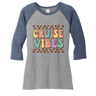 Cool Cruise Vibes Summer Vacation Women's Tri-Blend 3/4-Sleeve Raglan Shirt