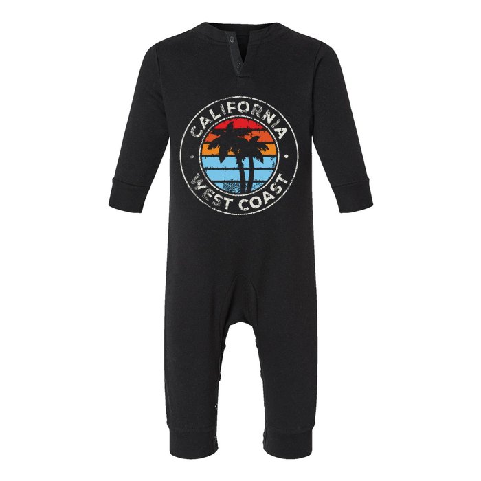 California Ca Vintage Graphic Retro 70s Infant Fleece One Piece