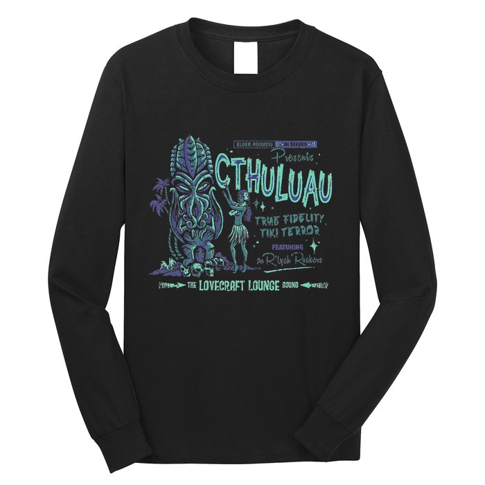 Cthuluau Color Variation Kthulhu Retro Tiki Bar Hawaiian Long Sleeve Shirt