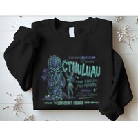 Cthuluau Color Variation Kthulhu Retro Tiki Bar Hawaiian Sweatshirt