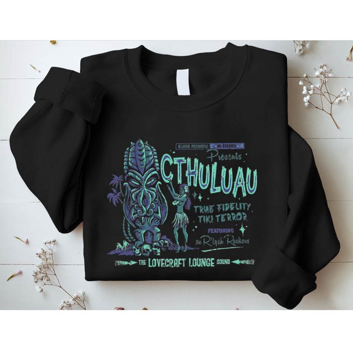 Cthuluau Color Variation Kthulhu Retro Tiki Bar Hawaiian Sweatshirt