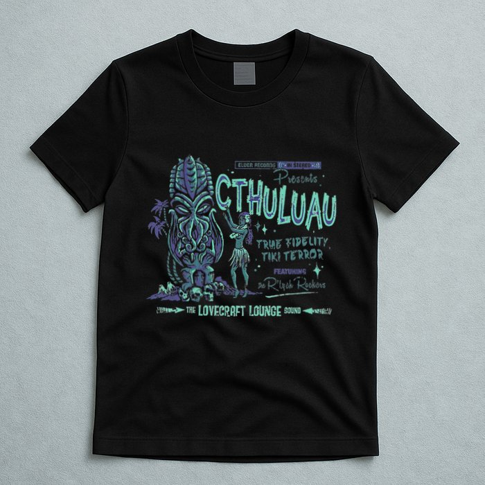 Cthuluau Color Variation Kthulhu Retro Tiki Bar Hawaiian T-Shirt