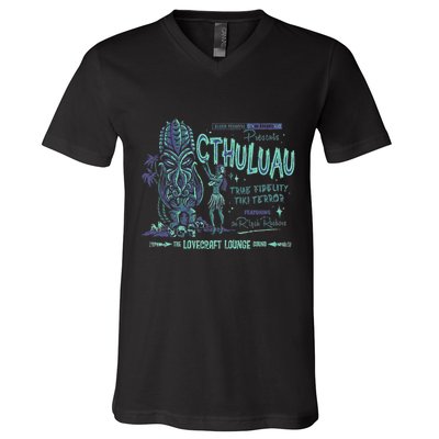 Cthuluau Color Variation Kthulhu Retro Tiki Bar Hawaiian V-Neck T-Shirt