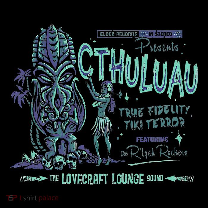 Cthuluau Color Variation Kthulhu Retro Tiki Bar Hawaiian Button