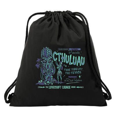 Cthuluau Color Variation Kthulhu Retro Tiki Bar Hawaiian Drawstring Bag