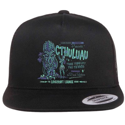 Cthuluau Color Variation Kthulhu Retro Tiki Bar Hawaiian Flatbill Hat