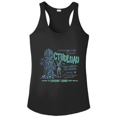 Cthuluau Color Variation Kthulhu Retro Tiki Bar Hawaiian Ladies PosiCharge Competitor Racerback Tank