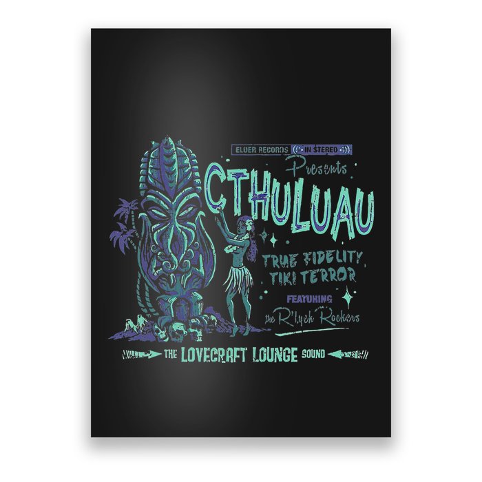 Cthuluau Color Variation Kthulhu Retro Tiki Bar Hawaiian Poster
