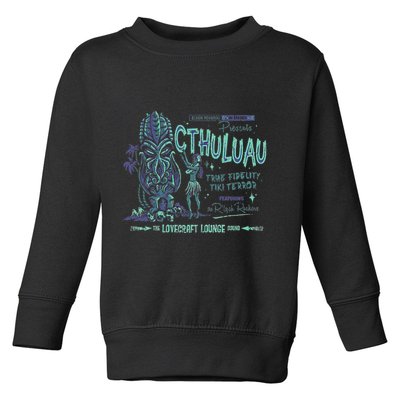 Cthuluau Color Variation Kthulhu Retro Tiki Bar Hawaiian Toddler Sweatshirt