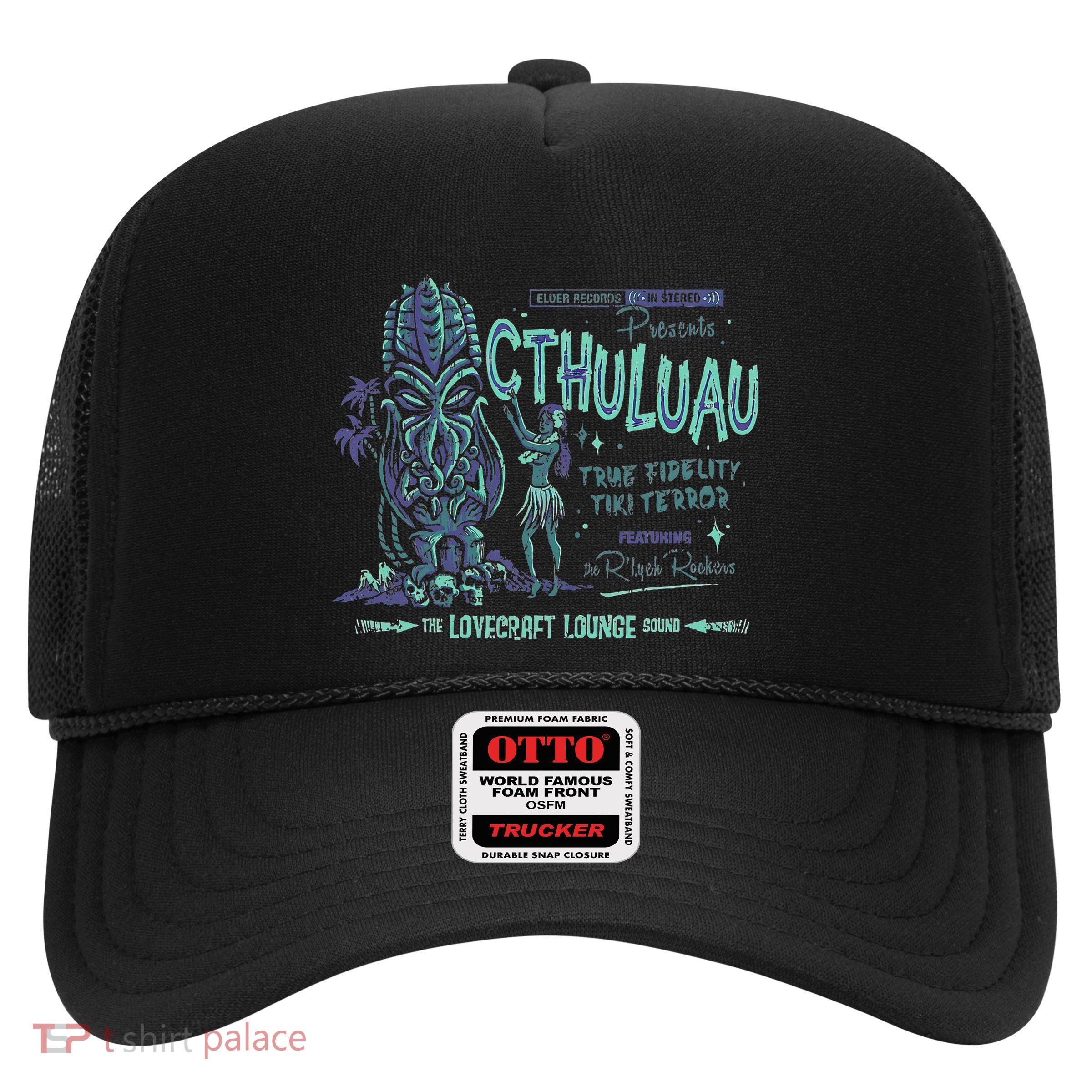 Cthuluau Color Variation Kthulhu Retro Tiki Bar Hawaiian Trucker Hat