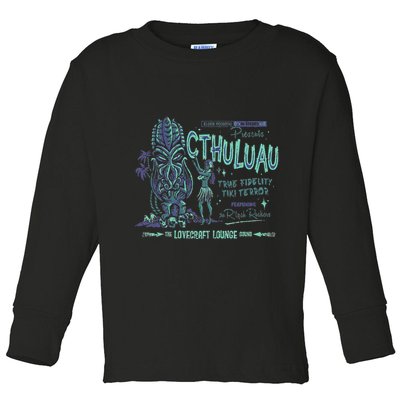 Cthuluau Color Variation Kthulhu Retro Tiki Bar Hawaiian Toddler Long Sleeve Shirt