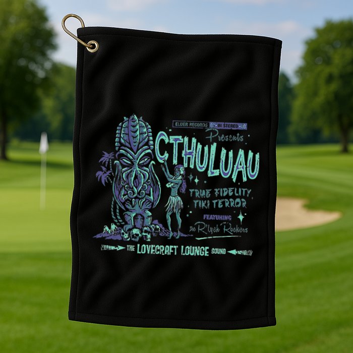 Cthuluau Color Variation Kthulhu Retro Tiki Bar Hawaiian Golf Towel