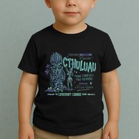 Cthuluau Color Variation Kthulhu Retro Tiki Bar Hawaiian Toddler T-Shirt