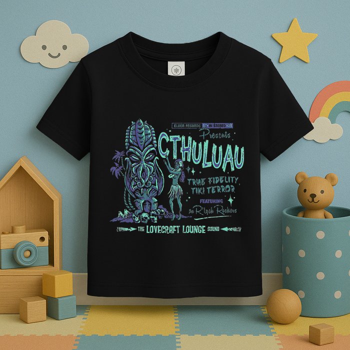 Cthuluau Color Variation Kthulhu Retro Tiki Bar Hawaiian Toddler T-Shirt