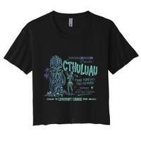 Cthuluau Color Variation Kthulhu Retro Tiki Bar Hawaiian Crop Top