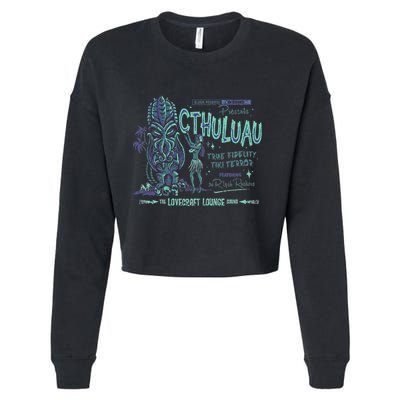 Cthuluau Color Variation Kthulhu Retro Tiki Bar Hawaiian Cropped Pullover Crew