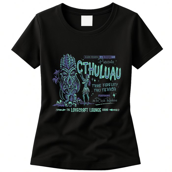 Cthuluau Color Variation Kthulhu Retro Tiki Bar Hawaiian Womens T-Shirt