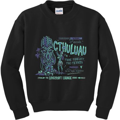 Cthuluau Color Variation Kthulhu Retro Tiki Bar Hawaiian Kids Sweatshirt