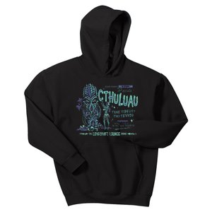 Cthuluau Color Variation Kthulhu Retro Tiki Bar Hawaiian Kids Hoodie