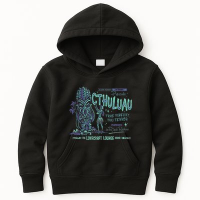 Cthuluau Color Variation Kthulhu Retro Tiki Bar Hawaiian Kids Hoodie