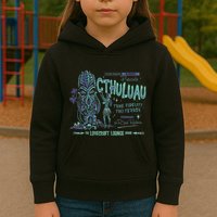 Cthuluau Color Variation Kthulhu Retro Tiki Bar Hawaiian Kids Hoodie