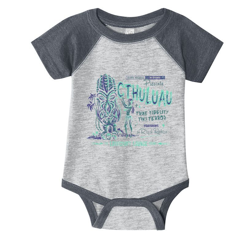 Cthuluau Color Variation Kthulhu Retro Tiki Bar Hawaiian Infant Baby Jersey Bodysuit