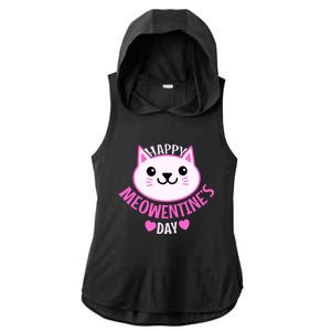 Cute Cat Valentines Day For Girl Kitty Quote Ladies PosiCharge Tri-Blend Wicking Draft Hoodie Tank