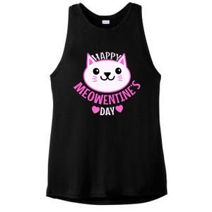 Cute Cat Valentines Day For Girl Kitty Quote Ladies PosiCharge Tri-Blend Wicking Tank