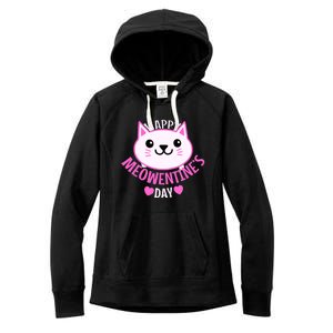 Cute Cat Valentines Day For Girl Kitty Quote Women's Fleece Hoodie