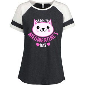 Cute Cat Valentines Day For Girl Kitty Quote Enza Ladies Jersey Colorblock Tee