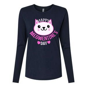 Cute Cat Valentines Day For Girl Kitty Quote Womens Cotton Relaxed Long Sleeve T-Shirt