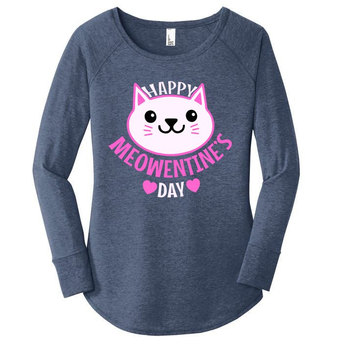 Cute Cat Valentines Day For Girl Kitty Quote Women's Perfect Tri Tunic Long Sleeve Shirt