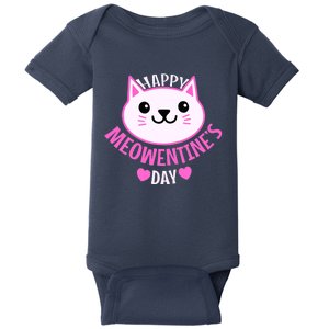 Cute Cat Valentines Day For Girl Kitty Quote Baby Bodysuit