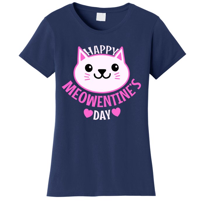 Cute Cat Valentines Day For Girl Kitty Quote Women's T-Shirt