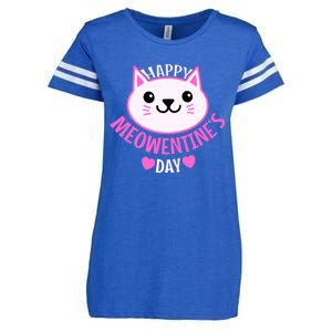 Cute Cat Valentines Day For Girl Kitty Quote Enza Ladies Jersey Football T-Shirt