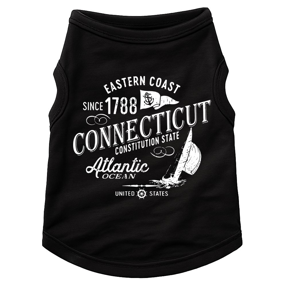 Connecticut Ct Vintage Nautical Sailing Design Doggie Tank
