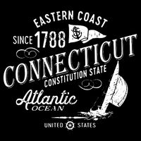 Connecticut Ct Vintage Nautical Sailing Design Sweatshirt