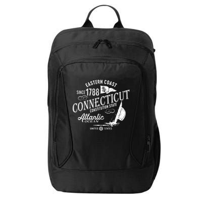 Connecticut Ct Vintage Nautical Sailing Design City Backpack