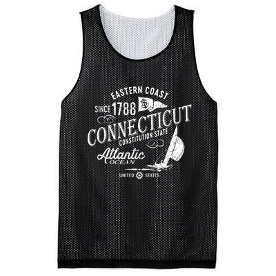 Connecticut Ct Vintage Nautical Sailing Design Mesh Reversible Basketball Jersey Tank