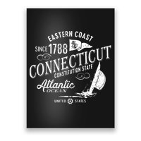 Connecticut Ct Vintage Nautical Sailing Design Poster