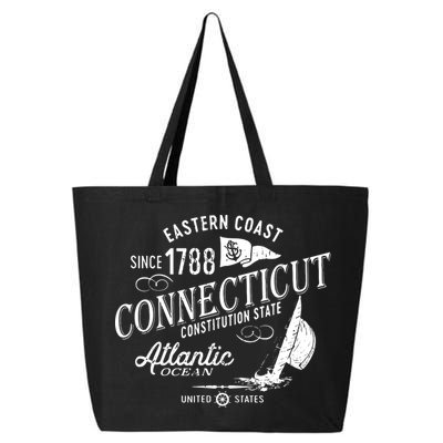 Connecticut Ct Vintage Nautical Sailing Design 25L Jumbo Tote