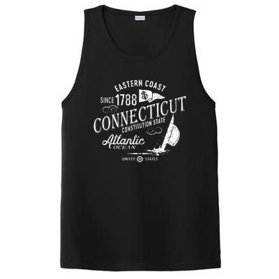 Connecticut Ct Vintage Nautical Sailing Design PosiCharge Competitor Tank