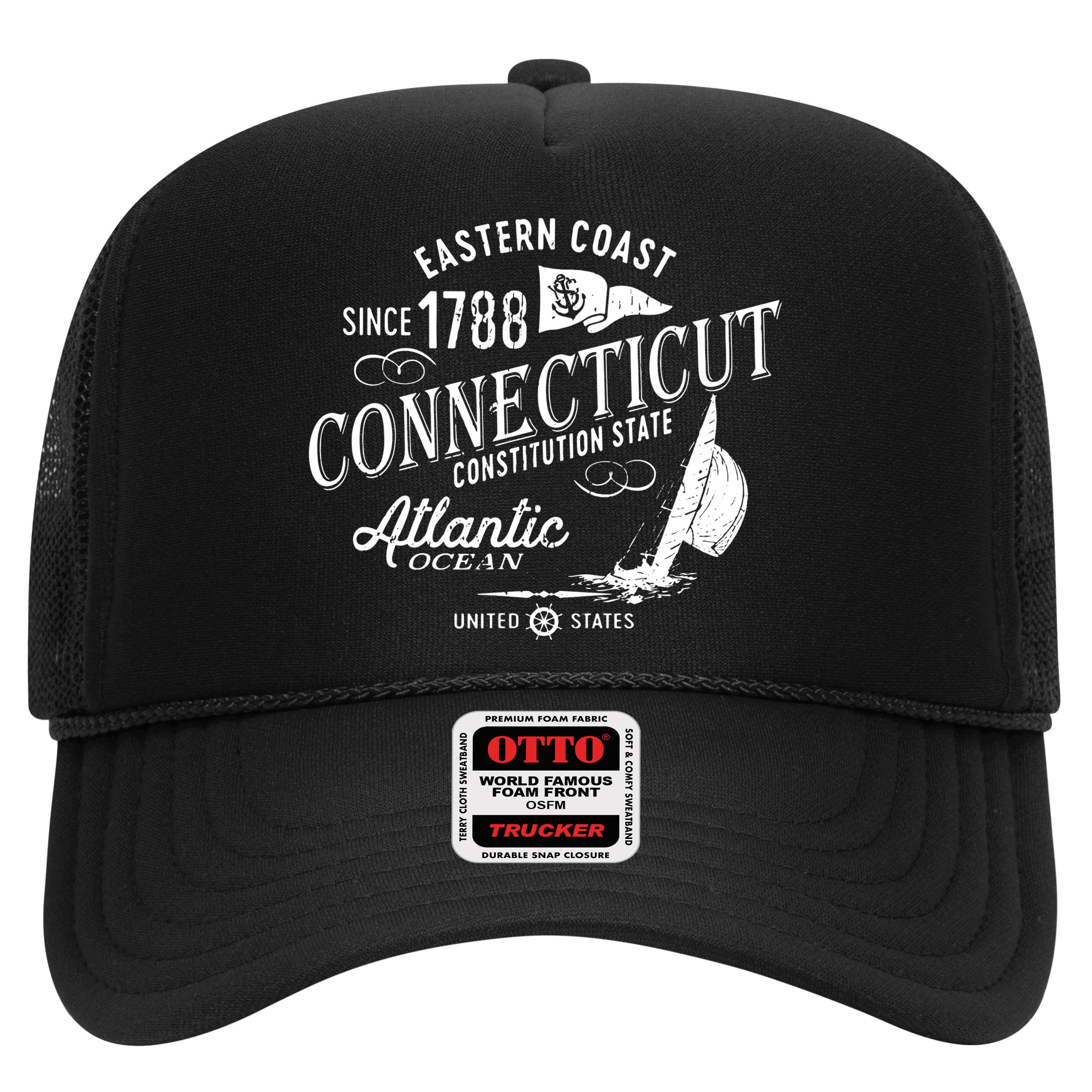 Connecticut Ct Vintage Nautical Sailing Design Hat