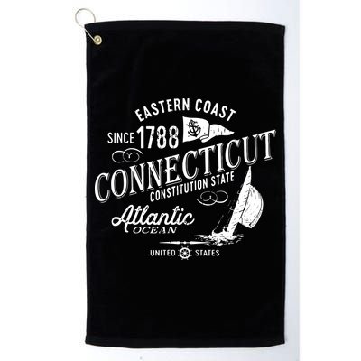 Connecticut Ct Vintage Nautical Sailing Design Golf Towel