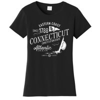 Connecticut Ct Vintage Nautical Sailing Design Women's T-Shirt