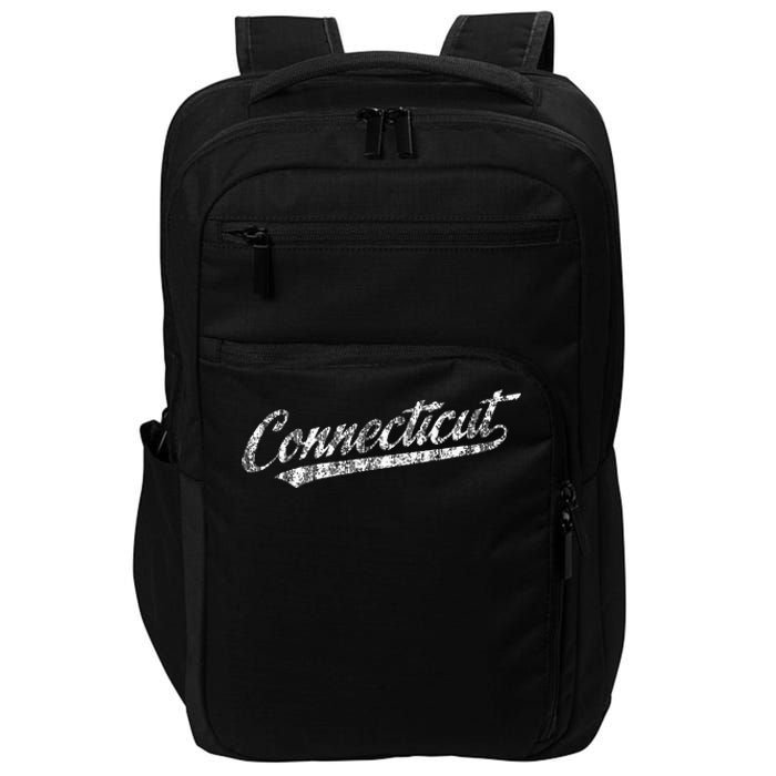 Connecticut Ct Vintage Sports Script Impact Tech Backpack